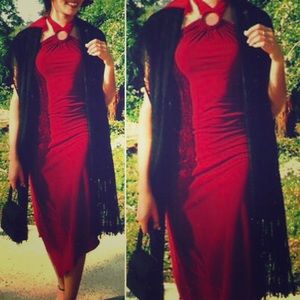 💃🏻 Slinky red cocktail dress XS